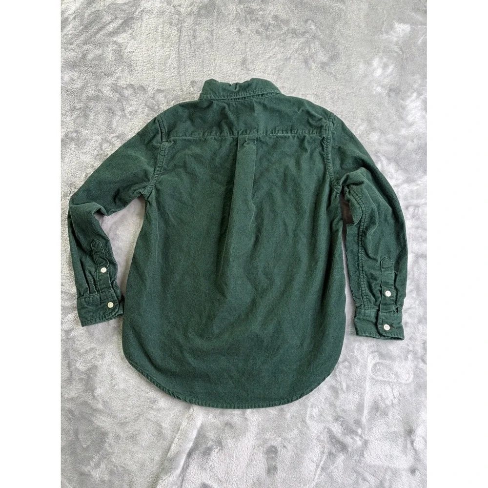 Polo Ralph Lauren Boys Button-Up Size 7 Green Button-down Collar Sleeve T-shirts